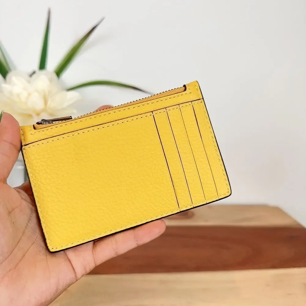 NWT Coach Zip Card‎ Case With Trompe L'oeil Print